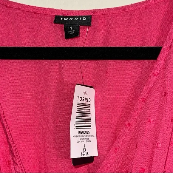 Torrid Pink Dress WITH POCKETS #134 - Picture 3 of 9
